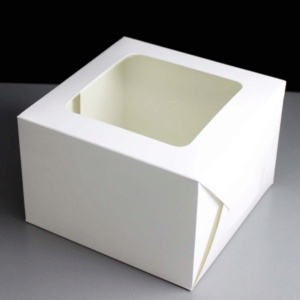 Window Cake Boxes - 50 Cardboard 6 x 6 x 4