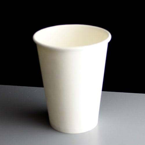 plain white paper cups