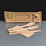 4 in 1 Wrapped  Wooden Cutlery Set