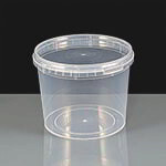 800ml Clear Round 122mm Diameter Tamperproof Container