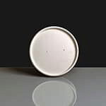 Vented White Paper Lid for 8oz & 12oz Soup Containers