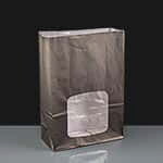 150x220x70mm Black Film Lined Deli Bag w. Window