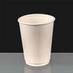 12oz White Double Wall Paper Coffee Cup