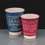 Christmas Disposable Coffee Cups