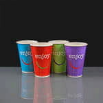 12oz Enjoy Cold Drink Paper Cup - Mixed Colours