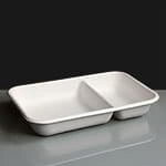 24oz 2 Compartment Compostable WorldView Take Away Containers