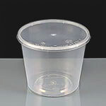 T25 - Clear Round Plastic Container and Lid