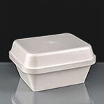 Dart FD15 430ml Rectangular White EPS Foam Container and Lid
