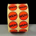 Orange & Black NEW Labels Pack of 2000