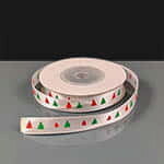 Star Christmas Tree Ribbon - Red White & Green - 10mm x 9m