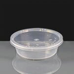 T1100 Clear Round Plastic Container and Lid