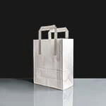 Small White Paper Bags With Handles - Box of 250