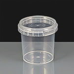 155ml Clear Round 69mm Diameter Tamperproof Container