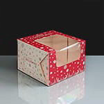 Premium Windowed Christmas SNOWFLAKE Cake Boxes 6x6x4