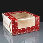 Premium Windowed Christmas SNOWFLAKE Cake Boxes 10x10x5