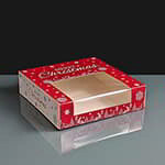 Premium Christmas Snowflake Square Mince Pie Box 7x7x2