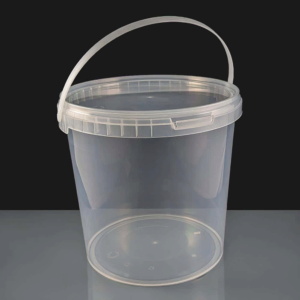 10L Clear Round Tamperproof Bucket & Lid