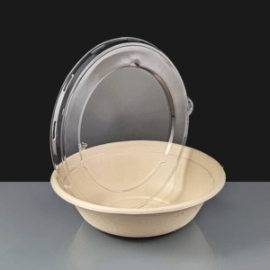 32oz Bagasse Bowl and Lid