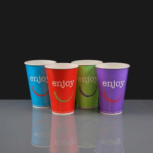 12oz Enjoy Cold Drink Paper Cup - Mixed Colours