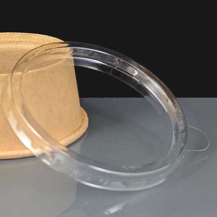 rPET Clear Lid for Brown Paper Sauce Pots