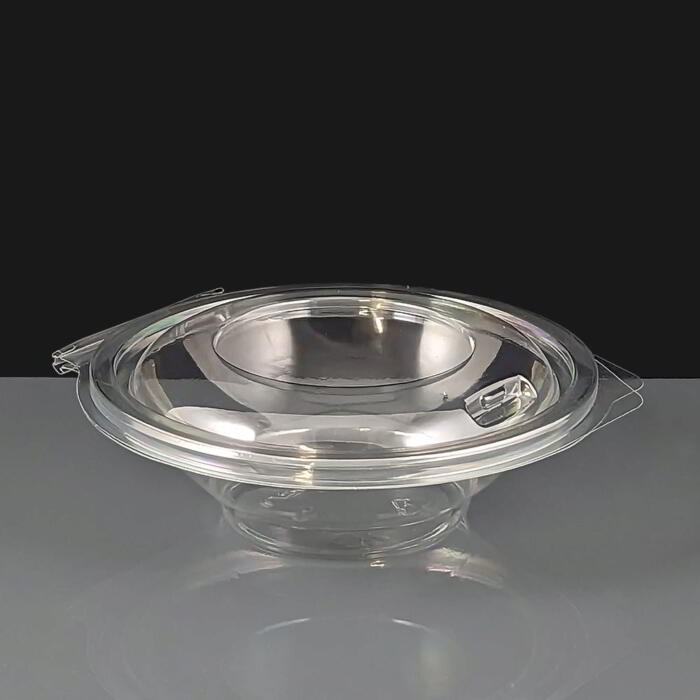 250cc Lidded Contour Plastic Salad Bowl Packaging