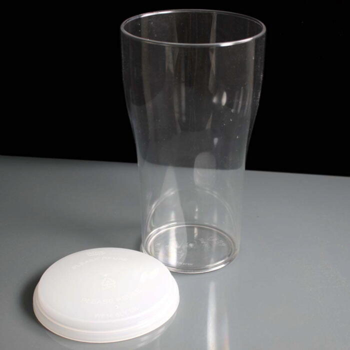 Polycarbonate Two Pint Take Out Glasses with Lids