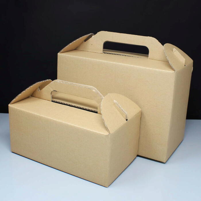 Large Corrugated Carry Box / Handled Lunch Box