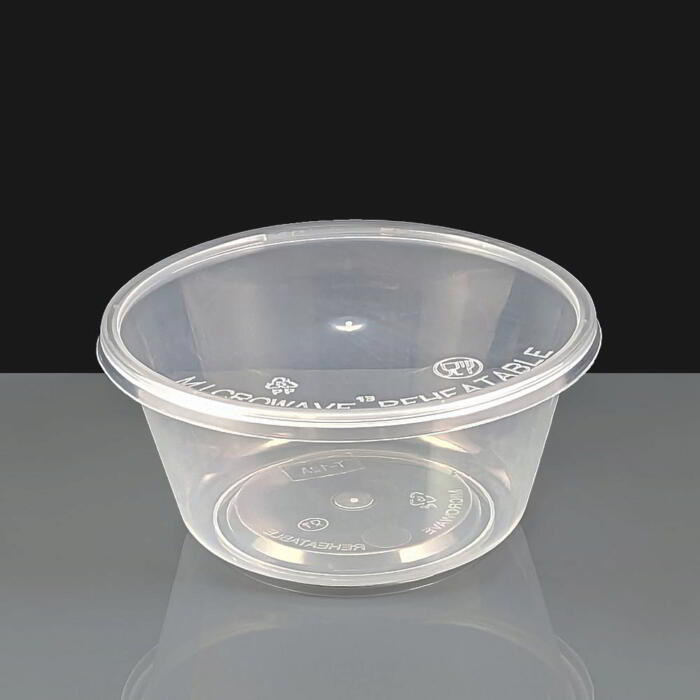 T12 Clear Round Plastic container and lid