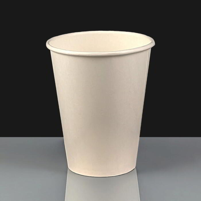 White 12oz Plain Paper Coffee Hot Drink Cups