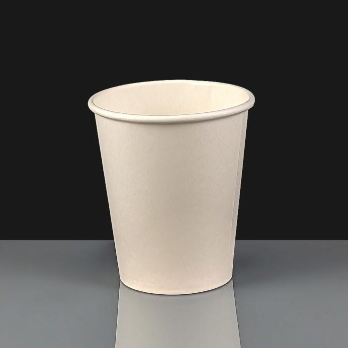 White 8oz Plain Paper Coffee Hot Drink Cups