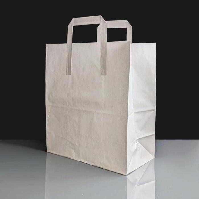 Large White Paper Bags with Handles | Cater 4 You