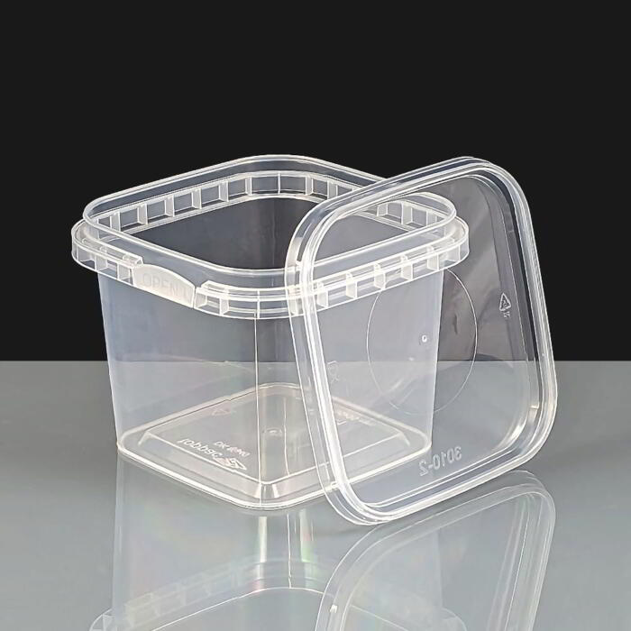 Square 360ml Tamper Evident Container and lids