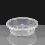 T16 Clear Round Plastic container and lid