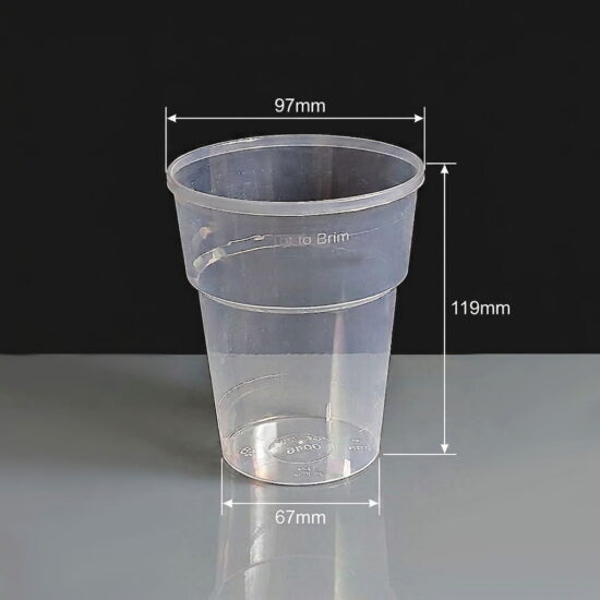 1 Pint Katerglass Plastic Glass Katerglass Disposable Plastic Pint Glass