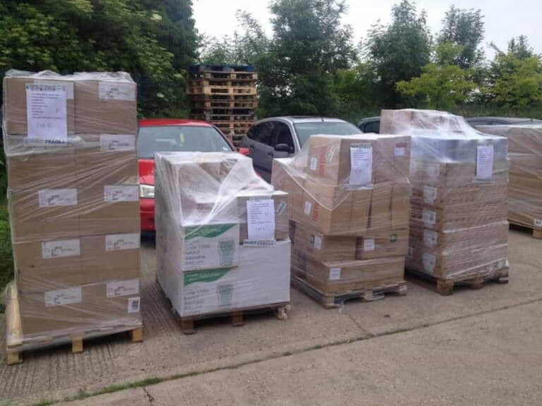 Pallets ready to leave