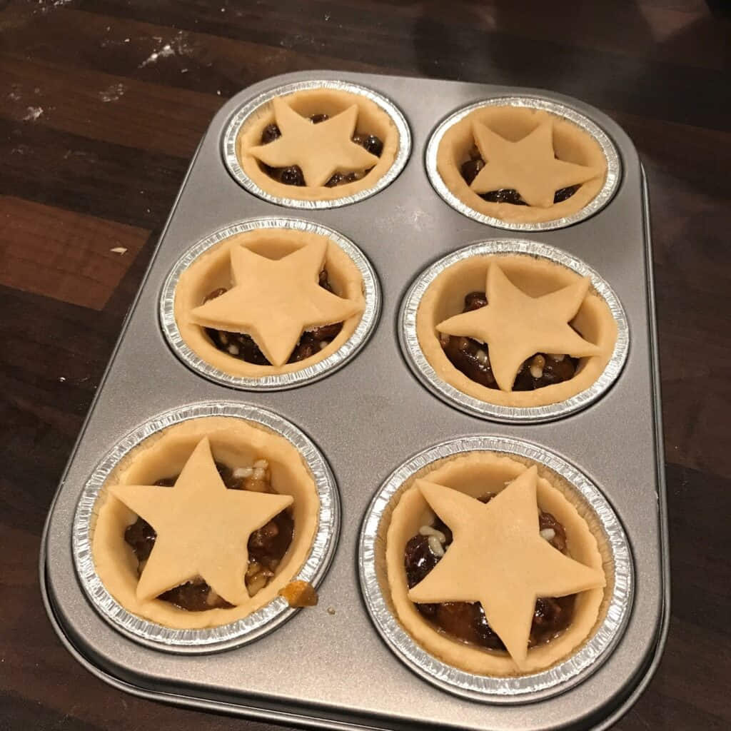 Star mince pie lids