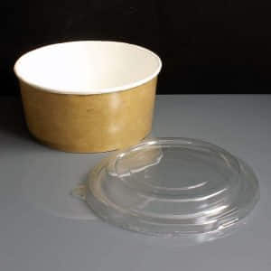 Round Take Away Kraft Containers HP750FB Food Container and Lid