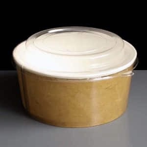 Round Take Away Kraft Containers Kraft Bowl and Lid