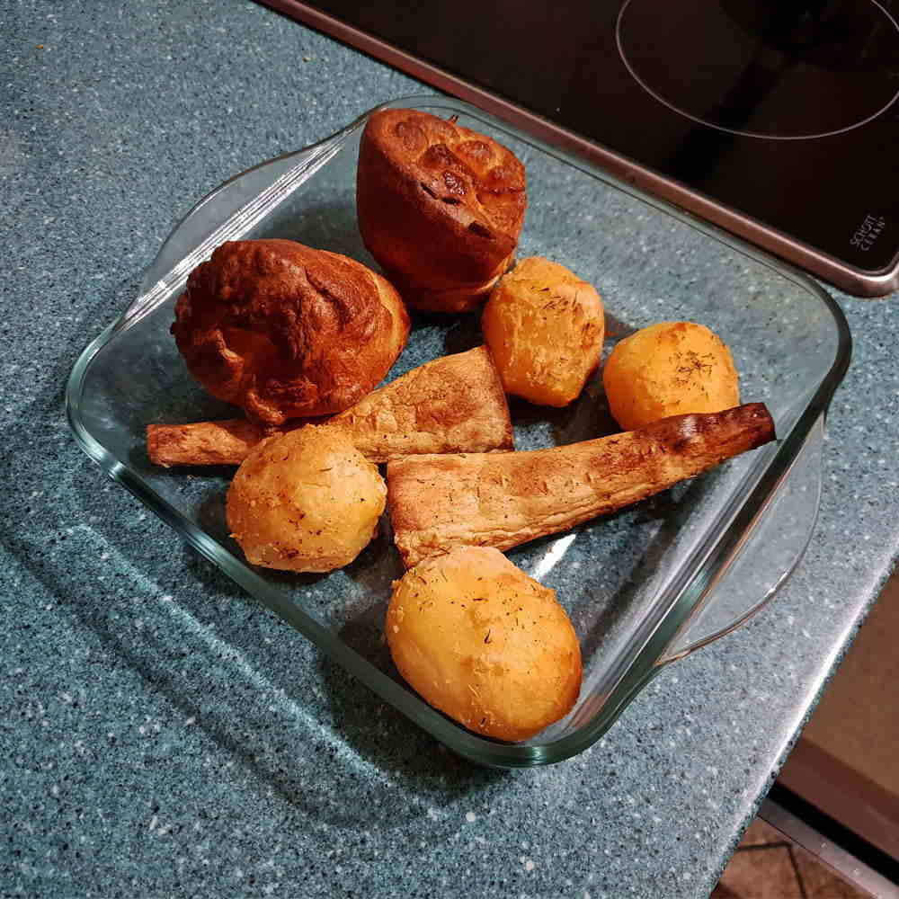 Roast vegetables Re-Cooked and Finished