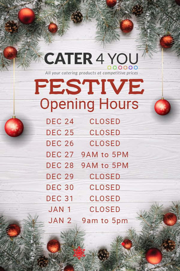 Xmas Opening Hours 2018