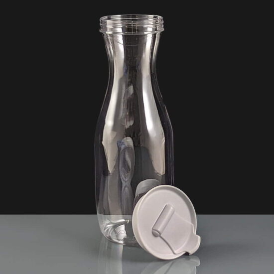 1000ml PET Carafe With White Lid 1000ml PET Carafe With White Lid
