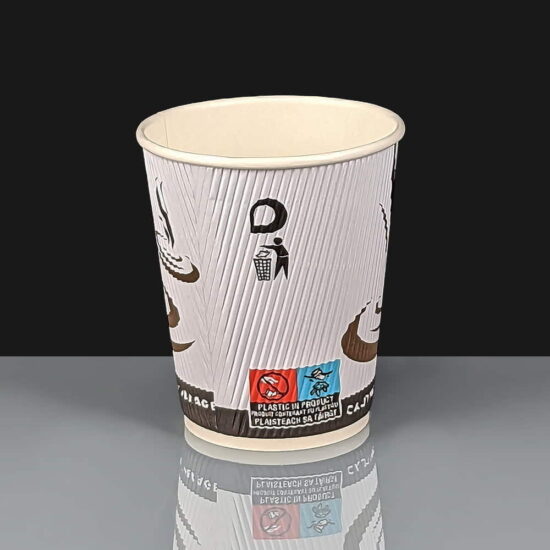 50001 8oz White Weave Ripple Cups 50001 8oz White Weave Ripple Cups