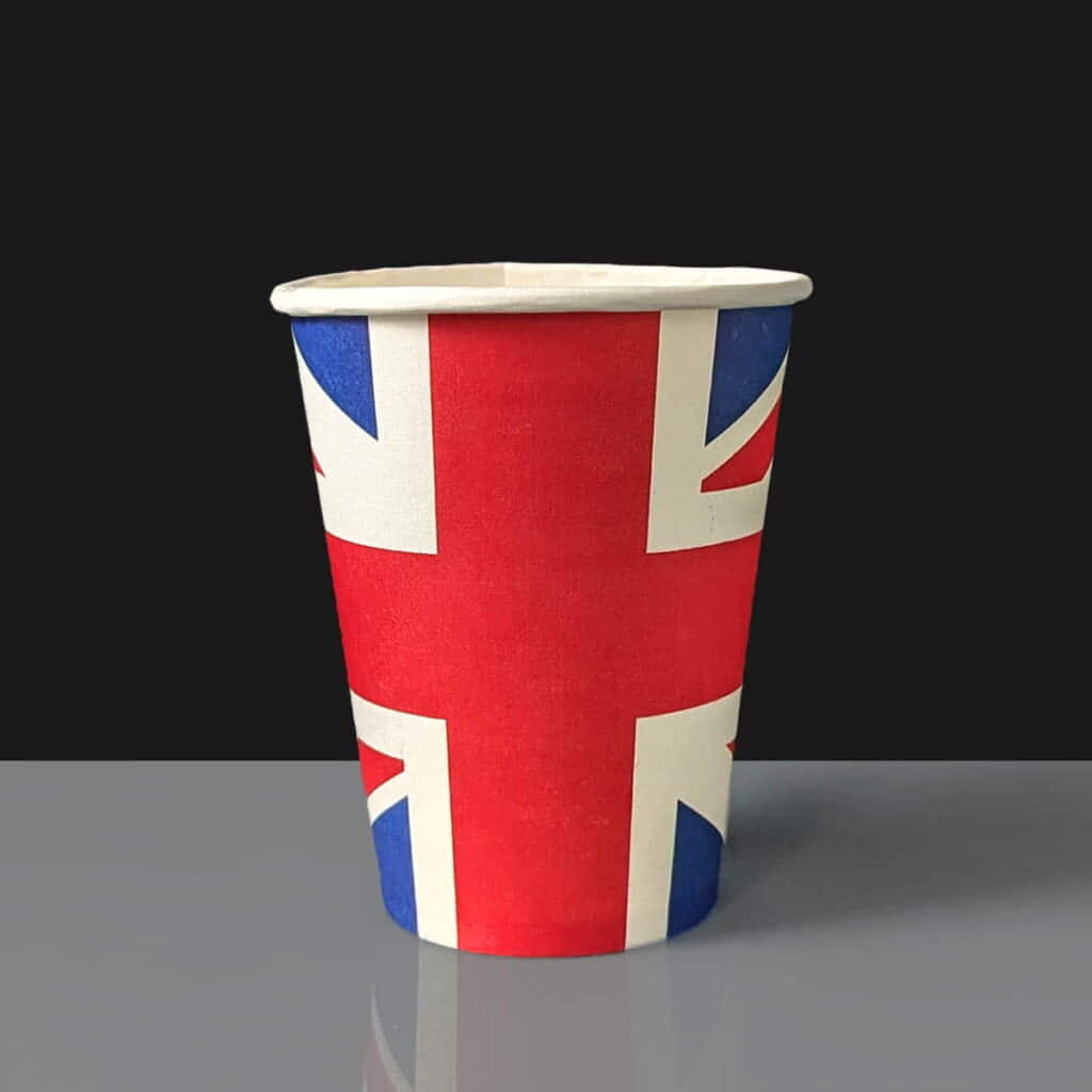 12oz union jack paper cups