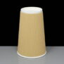 16oz kraft ripple disposable cups upside