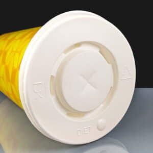 60000 flat pla lids close up