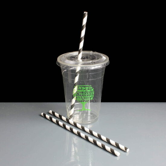 Black and white striped paper straws Black and white striped paper straws
