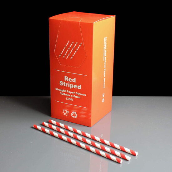 Red and White Striped Paper Straws Red and White Striped Paper Straws