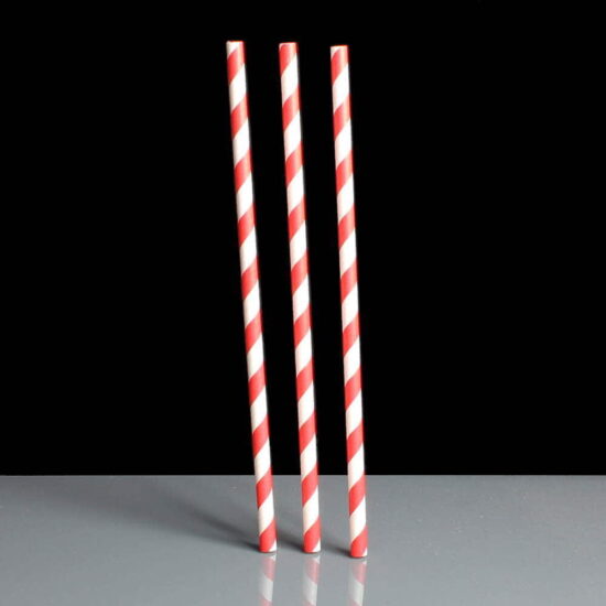 Red and White Striped Paper Straws Red and White Striped Paper Straws