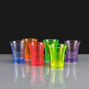 bb001-2mn Mixed Colour Shot Glasses