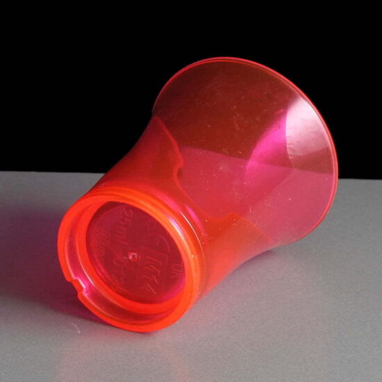 BB001-2RED - 25ml Reusable Neon Red / Pink Shot Glass Base BB001-2RED - 25ml Reusable Neon Red / Pink Shot Glass Base
